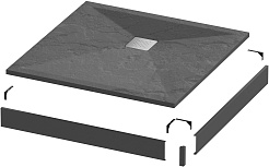 Grossman Экран для поддона Strong 90x90 GR-S290901Q черный – фотография-2